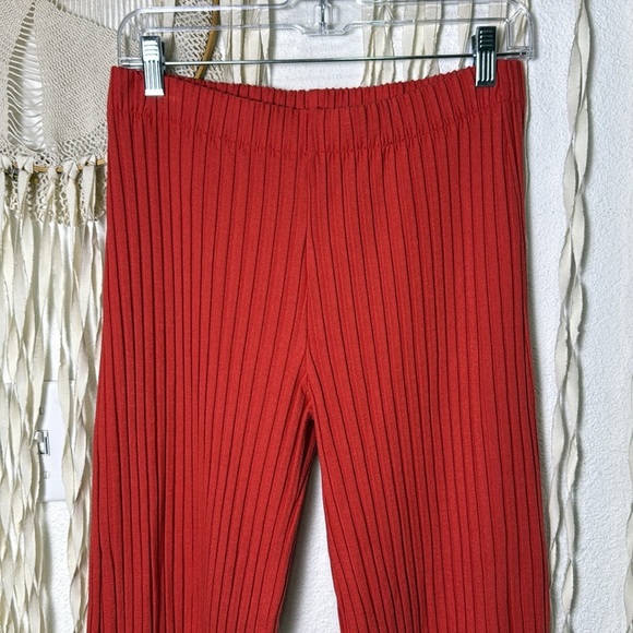 Simon Miller Rib Cyrene Ribbed Knit Pant Size Large in Coral Red/Orange - Picture 4 of 9